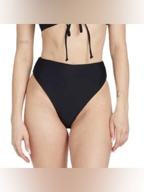 Volcom Black High Waist Bikini Bottom